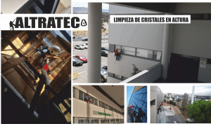 Limpieza de cristales en altura